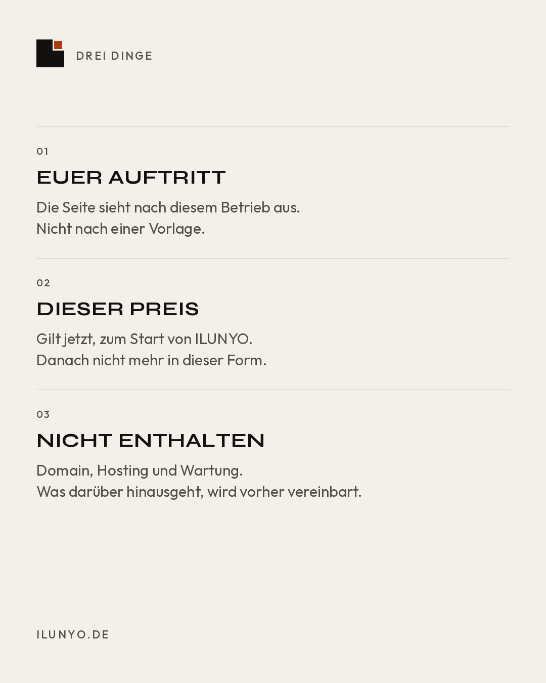 03 · Drei Dinge